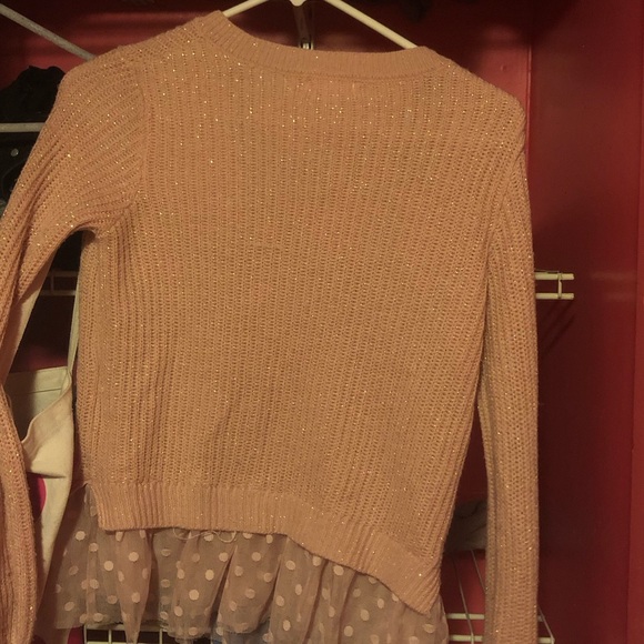 Pink sweater with tulle - Picture 2 of 3
